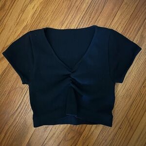 gilly hicks black crop top